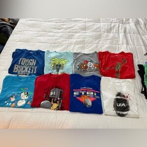 Under Armour Graphic T-Shirts in Red, Blue, and Gray